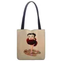 Hot Bag Betty Boop Handbag Printing Soft Open Pocet Ca Tote Double Oulder Strap For Women Student