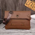 กระเป๋าสะพาย/Men's Clutch Crazy Horse PU Leather Clutch Shoulder Diagonal Soft Large Capacity Casual Bag