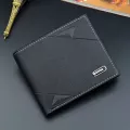 2021 Wallet, new men, short cards, fashion, wallet, casual, young man, third, folded, soft wallet, Three