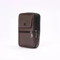 กระเป๋าใส่โทรศัพท์มือถือ/Men's vertical mobile phone pockets with belt pu change key case