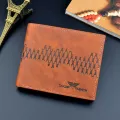 กระเป๋าสตางค์ผู้ชาย/Men's Short Fashion Thin Wallet Multi-Card Slots 3 Fold Youth Zipper Business Soft Wallet
