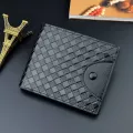 กระเป๋าสตางค์ผู้ชาย/New Men's Wallet Short Style Fashion Open Wallet Hugh Woven Pattern Multi-Card Position Wallet