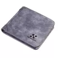 กระเป๋าสตางค์ผู้ชาย/Men's wallet short frosted leather dollar bag retro tri-fold vertical wallet with multi-card slots