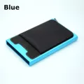 Bonamie  Credit Card Holder Case Aluminum Wallet With Elasticity Back Pocket Rfid Thin Metal Wallet Business Id Card Holder