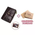 Rfid Genuine Leather Wallet Men Crazy Horse Wallets Coin Purse Short Male Money Bag Quality Designer Mini Walet Quality Designer