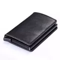 Casekey Carbon Fiber Mini Pop Up Rfid Wallet For Men Slim Leather Business Id Credit Card Pocket Holder Wallet