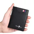 Genuine Leather Short Wallet Men Card Holder Cowskin Soft Mini Purses Slim Design Vintage Minimalist Wallet