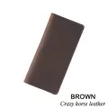 Moterm Crazy Horse Leather Long Wallets Genuine Leather Bifold Men Wallet Vintage Male Purse  Carteira Feminina