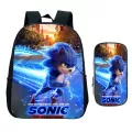 Child Sonic Backpack Kindergarten Schoolbag 2pcs Set Kids Cartoon Bookbag Children Start School Rucksackpen Bag