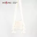 DoiTung Bag - White กระเป๋าผ้า กระเป๋าย่าม ปอมๆ ชาวเขา สีขาว ดอยตุง