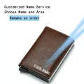 Free Engra Carbon Fiber Card Holder Wlets Men Rfid Gic Trifold Leather Slim Mini Wlet Sml Money Bag Me Se