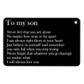 Rectangular L Lettering Encourages Discourse Wlet Clip Card To Son Birthday / For Son Souvenir Card