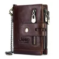 100% Genuine Leather Men Wlet Cn Se Sml Mini Card Holder Chain Portfolio Portomonee Me Wet Pocet Quity