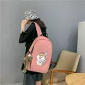 กระเป๋าเป้/Chai Hat Shuangquan Cute Cartoon Student School Bag Large Capacity Backpack Men and Women Korean Version