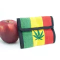 Rasta products, natural fiber wallet, leaf 4 × 5 inches