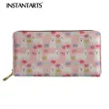 Instantarts Funny Puy Dog Wie Flor Print Multifunction Wlets Leather Pu Cn Money Men Oer Portable Ses