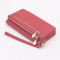 Wristband Mobile Wlet Ladies Wlet Splicing Men And Women Wlet Leather Wlet Card Holder Double Zier