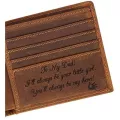 Engraved Mens Wlet Personized Leather Wlet For Men Husband Dad Son Boyfriend Le Custom S Bifold Wlet 53030-1