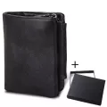 Wlet For Men Made Of Genuine Leather Men's Tri-Fold Wlet Clasp Zip Billetera Hombre Cn Se Wlet For Men With Box