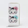 Cartoon Pu Wlet Women Cute Cat Wlet For Teenager Girls Japan Style Anim Prints Zier Standard Wlets Se