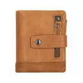 Luxury Vintage Ca 100% Genuine Cowhide L Wax Leather Men Ort Bifold Wlet Wlets Se Cn Pocet Me Zier
