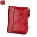 Grojo Crazy Horse Cowhide Leather Wlet Ort Anti Rfid Theft Bru Men Wlet Double Zier Wlet Cn Se Sml Wlet
