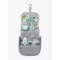 BEABA Bag with Multipurpose Care Hanging Toiletry Pouch with 9 Accessories - Gray