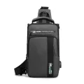 กระเป๋าสะพายข้างผู้ชาย กระเป๋าคาดเอว Men's sports waterproof and durable multi-function outdoor casual fashion chest bag