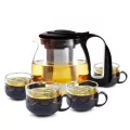 HY ชุดถ้วยน้ำชา ชุดสี่ชิ้น Hipy  Teapot Set with High Temperature Resistance and Thickenin