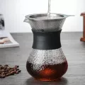 400/600ml Coffee Pots Turkish Coffee Pot Heat Resistant Glass Coffee Maker Pour Over 3 Cups Coffee Drip Pot