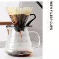 Suit Pour Over Glass Range Coffee Server Carafe Drip Coffee Pot Coffee Kettle Brewer Barista Percolator Clear