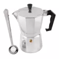 Moka Pot 300ml 6 Cup Stove Espresso Maker With Free Stainless Steel Coffee Clip Spoon Aluminum Silver