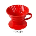 Ceramic Coffee Dripper Engine V60 Style Coffee Drip Filter Cup Permanent Pour Over Coffee Maker With Separate Stand For 1-4 Cups