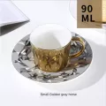 90/250 MLCERAMICS MIRFACE COFFEE CUP SPOON SET CRAMIC MUG CREATIVE REFLEX MILK TEA CUP CAFE PARTY DRINKWARE