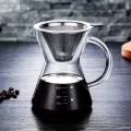 400ml Glass Coffee Pot Resistant Coffee Maker Espresso Coffee Machine With Stainless Steel Filter Pot