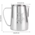 600ml Stainless Steel Coffee Pitcher Milk Frothing Cup Latte Art Stencil Swan Pattern Coffee Jug Bar Accessories For Home Office