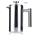 Stainless Steel 304 Double Wall Coffee Maker French Press Tea Pot With Filter 1000ml Large Capacity Manual French Coffee Pot