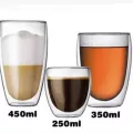 Double Wall Glass Cup Coffee Glass Mug Heat Resistant Espresso Glass Cup