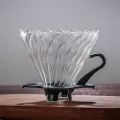 V60 Pour Over Carafe Drip Coffee Pot 300/500/700ml Glass Range Tea Maker Coffee Kettle Brewer Barista Percolator Clear Filter