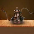 450ml Stainless Steel Coffee Pot Coffee Drip Kettle Antique Copper-Plated Royal Fine Mouth Pot