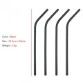 Colorful Reusable Metal Straw With Cleaner Brush High Quality 4pcs/pack Drinking Straws 304 Stainless Steel Straight Bent Party