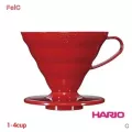 Feic 1pc 3 Colors Hario Coffee Dripper V60 Heat-Resistant Resin Vd-02 1-4cups For Barista