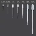 200pcs 0.2ml 0.5ml 1ml 2ml 3ml 5ml 10ml Transfer Pipettes Disposable Non-Toxic Ldpe Pasteur Pipette Dropper Polyethylene