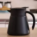 Thermal Coffee Carafe Tea Pot - 304 Stainless Steel Double Wall Vacuum Insulated Cool Touch Handle Hot Cold Retention 600ml