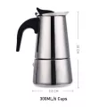 Moka Coffee Pot Espresso Latte Percolator Stove Coffee Maker Espresso Pot Italian Coffee Machine 200/300/450ml Stainless Steel