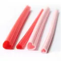 Reusable Silicone Drinking Straw Portable Foldable Heart-Shaped Silicone Plastic Straws Food Grade Collapsible Coffee Drink Tool