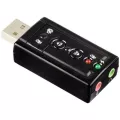 X-tips USB Soundcard จำลองเสียงแบบ 7.1 channel สำหรับ PC Notebook สีดำ