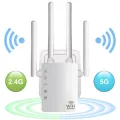 Wireless Wifi Router Repeater 300/ 1200mbps 2.4g 5g Dual Band Wifi Signal Amplifier Signal Booster Network Range Extender Rj45