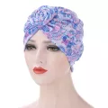 Women Cotton Print Baggy Hat Lining Chemo Cap Elastic Band Night Sleep Cap Headwear Hair Accessories