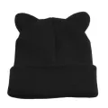 Women Wool Cap Hats Spring Gray Hat Cat Ears Knitted Hat Lovely Funny Winter Warm Beanie Hat